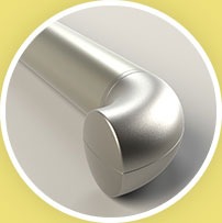 silver handrail end caps