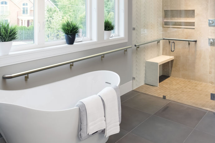 Shower Grab Bars: 7 Essentials for Handicap Accessible Shower Designs
