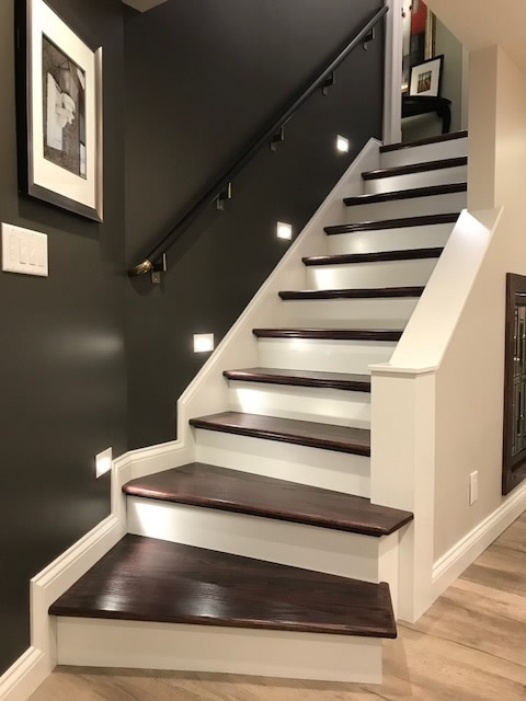 Completed handrails for stairs.