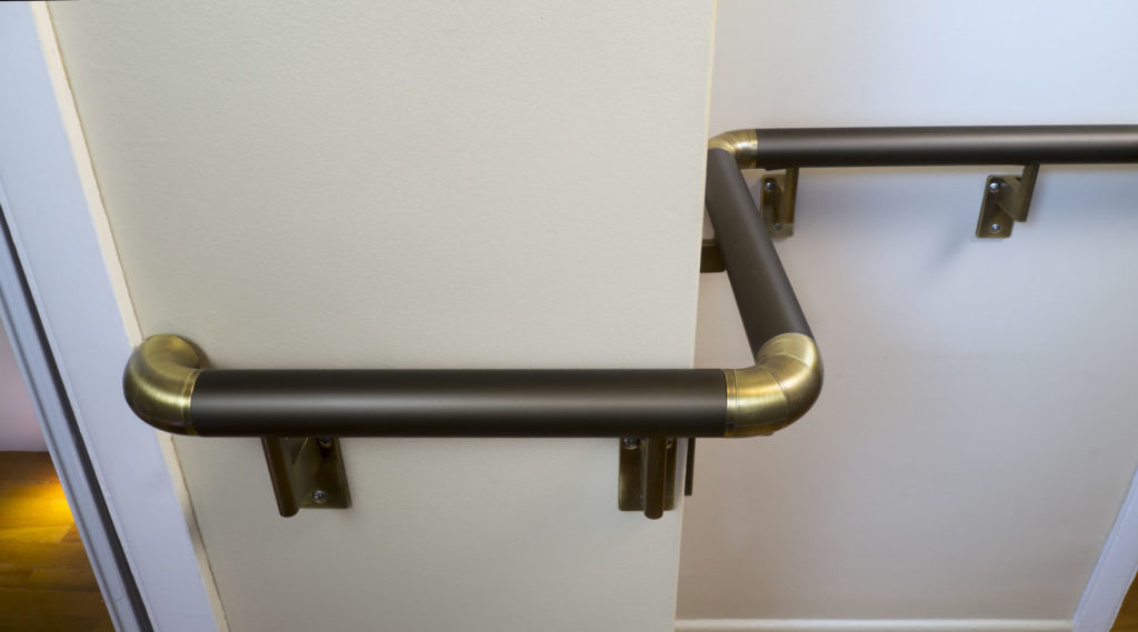 Wall mounted handrail.